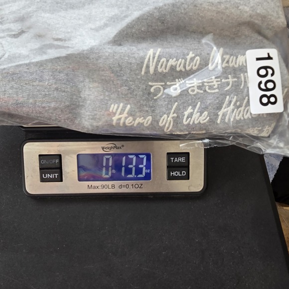 Naruto Shippuden Sweatshirt Mens M Gray N U  Hero Of The Hidden Leaf Long Sleeve - Picture 10 of 10